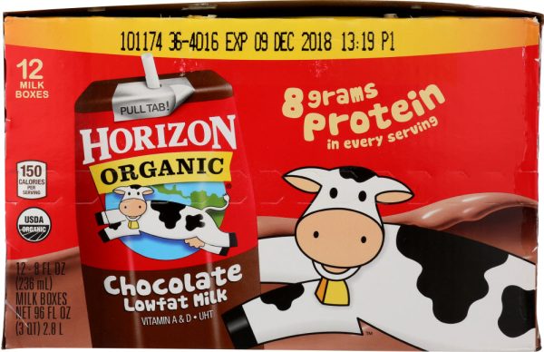 HORIZON: Milk Reduced Fat Chocolate 12 8 Oz Containers, 96 oz Sale