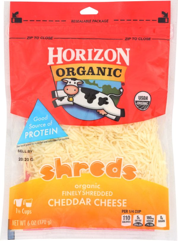 HORIZON: Organic Finely Shredded Cheddar Cheese, 6 oz Discount