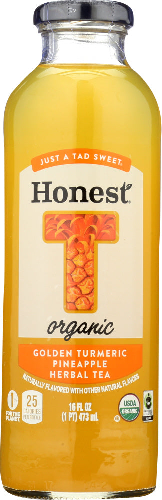 HONEST TEA: Organic Golden Turmeric Pineapple Herbal Tea, 16 fo Online Hot Sale