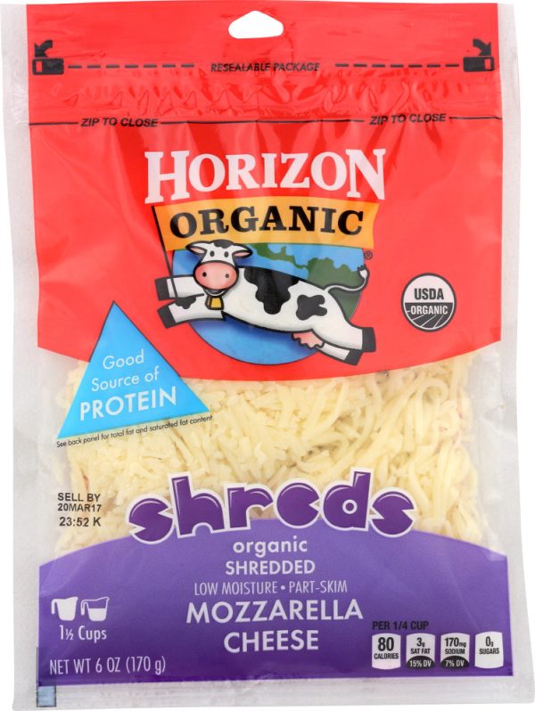 HORIZON: Organic Shredded Mozzarella Cheese, 6 oz Hot on Sale