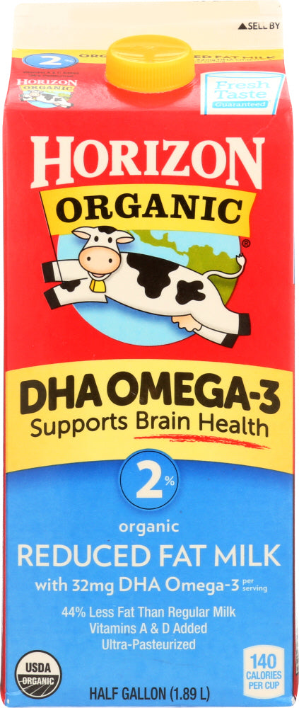 HORIZON: Organic 2% Reduced Fat Milk with DHA Omega-3, 64 oz Online