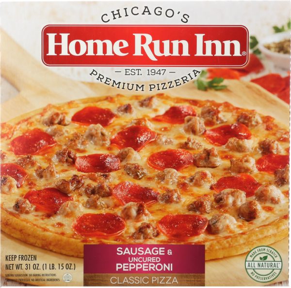 HOME RUN INN: Sausage & Uncured Pepperoni Classic Pizza, 31 oz Online Hot Sale