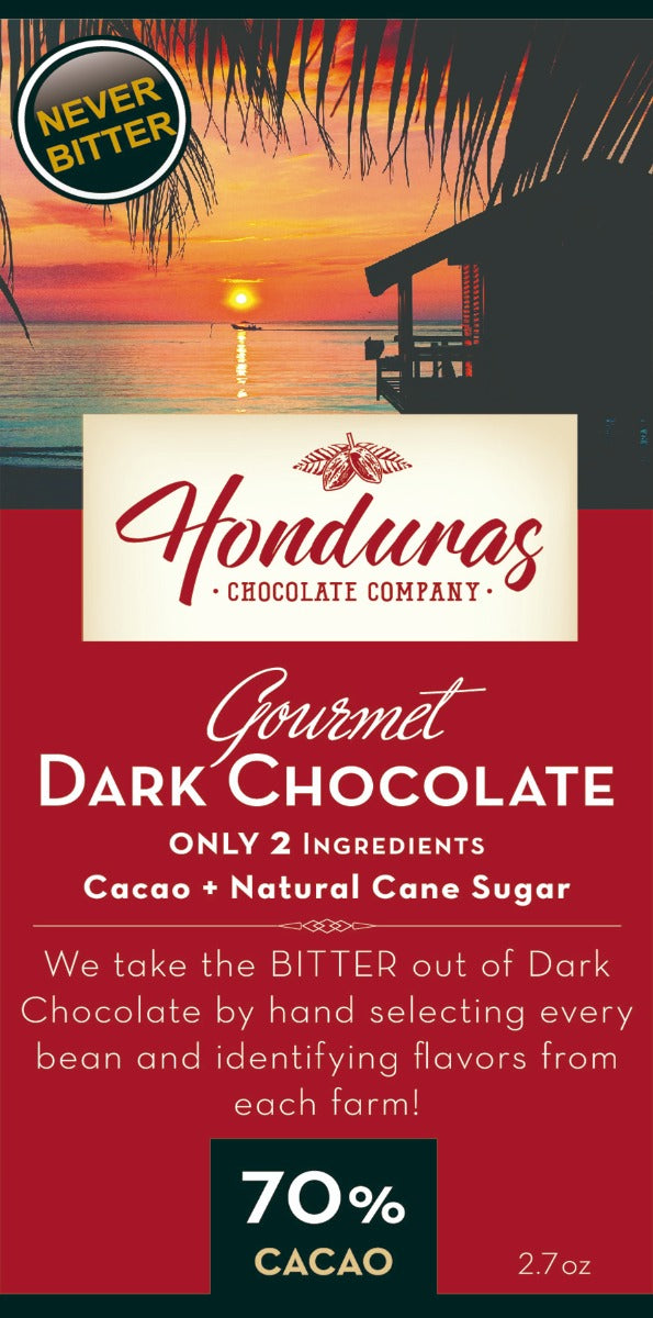 HONDURAS CHOCOLATE COMPANY: Chocolate 70% Cacao Dark, 2.7 oz Online Hot Sale