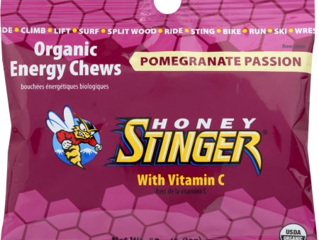 HONEY STINGER: Organic Energy Chews Pomegranate Passion, 1.8 Oz Online Hot Sale