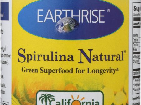 EARTHRISE: Spirulina Natural Green Super Food For Longevity 500 mg, 360 Tablets Sale