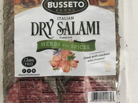 BUSSETO: Italian Dry Salami with Herbs & Spices, 8 oz Fashion