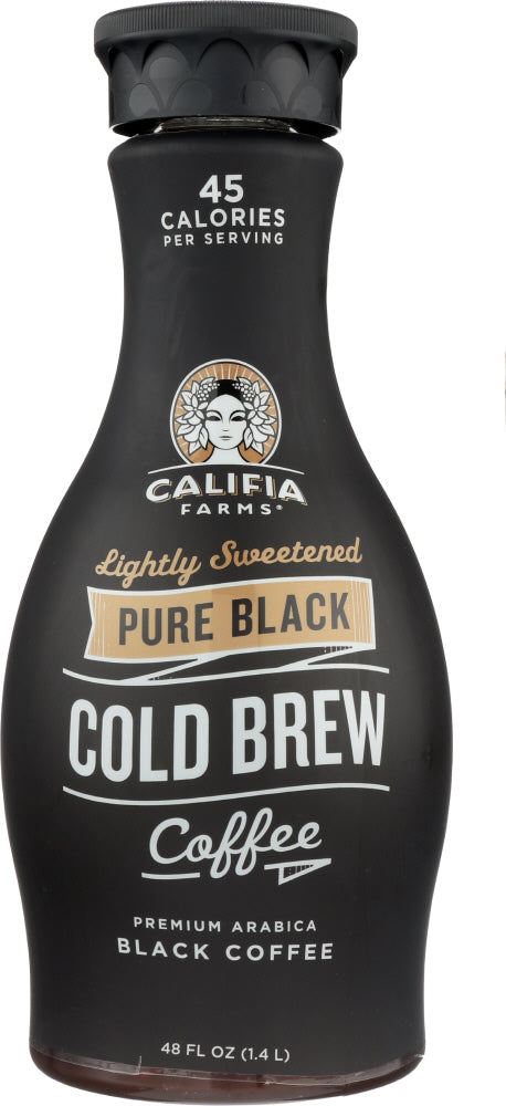 CALIFIA: Pure Black Cold Brew Coffee Lightly Sweetened, 48 oz Sale