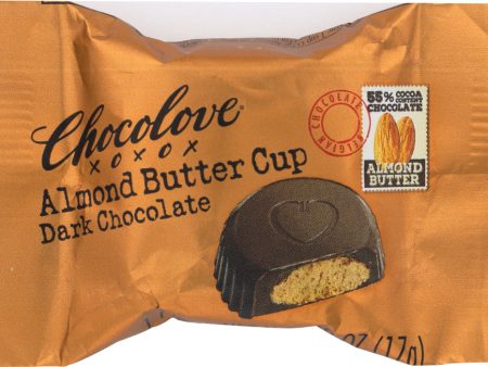 CHOCOLOVE: Almond Butter Cups Dark Chocolate, 0.6 oz Sale