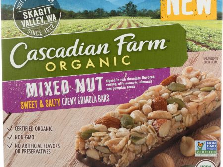 CASCADIAN FARM: Mixed Nut Sweet & Salty Chewy Granola Bars, 6.2 oz Hot on Sale