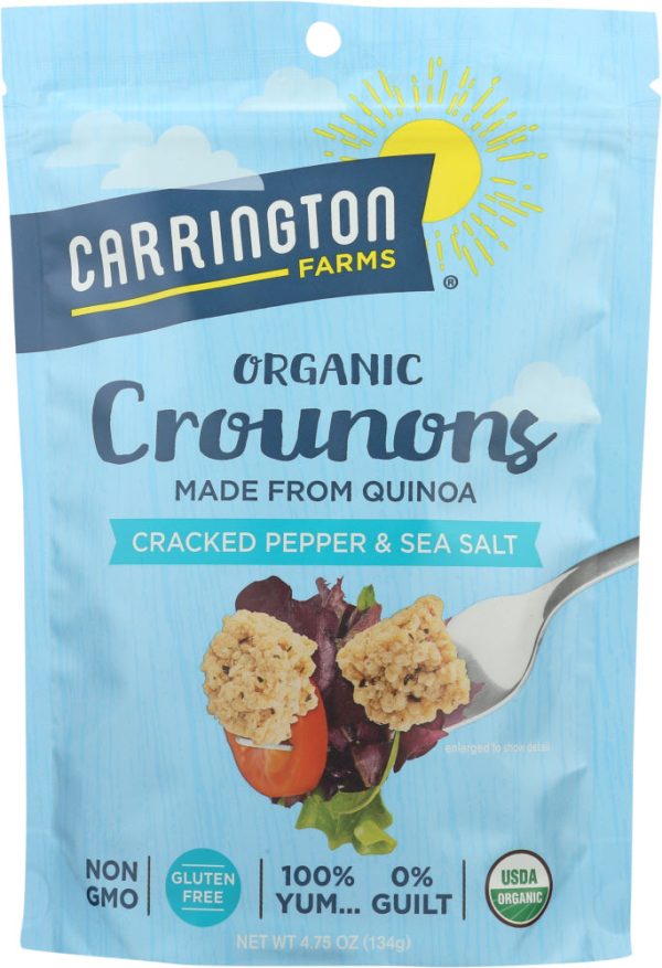 CARRINGTON FARMS: Crounons Cracked Pepper Sea Salt, 4.75 oz For Discount