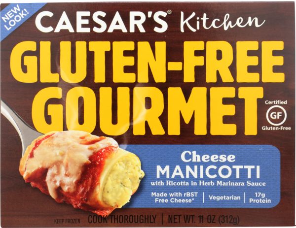 CAESARS: Pasta Gluten Free Manicotti with Cheese in Marinara Sauce, 11 oz For Cheap