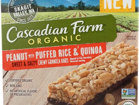 CASCADIAN FARM: Peanut with Puffed Rice & Quinoa Sweet & Salty Chewy Granola Bars, 6.2 oz Online Sale