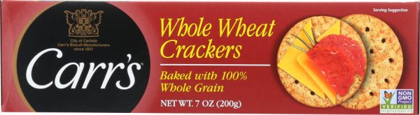 CARRS: Whole Wheat Crackers, 7 oz Online Sale