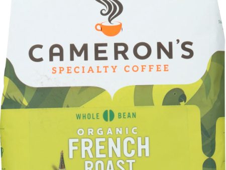 CAMERONS COFFEE: Organic French Roast Whole Bean Coffee, 28 oz Fashion