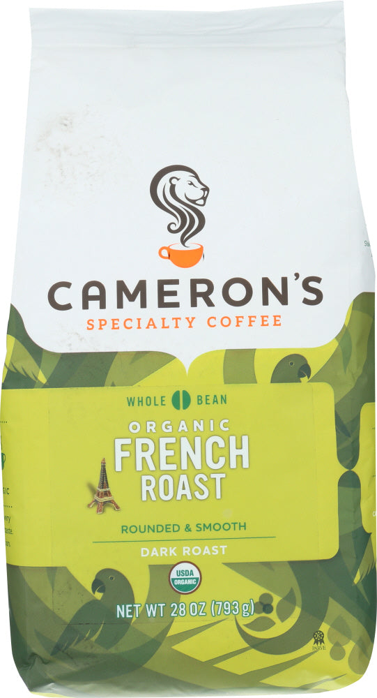 CAMERONS COFFEE: Organic French Roast Whole Bean Coffee, 28 oz Fashion