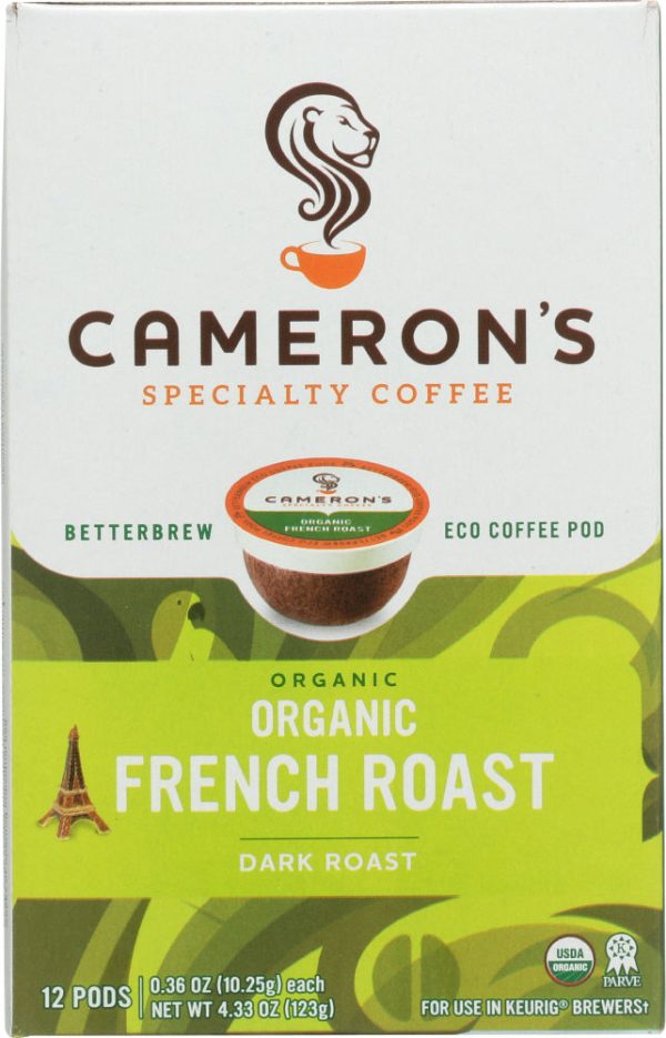 CAMERONS COFFEE: French Roast Coffee Organic 12 packets, 4.33 oz Online