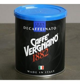 CAFE VERGNANO: Espresso Ground Decaf, 8.8 oz Supply