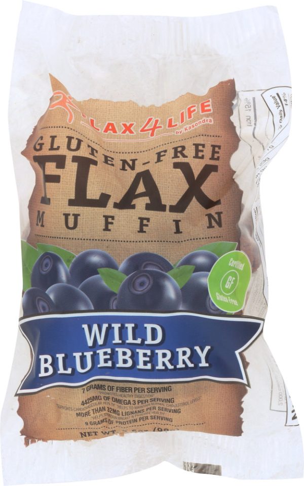 FLAX4LIFE: Gluten Free Flax Muffins Wild Blueberry Single, 3.5 oz on Sale