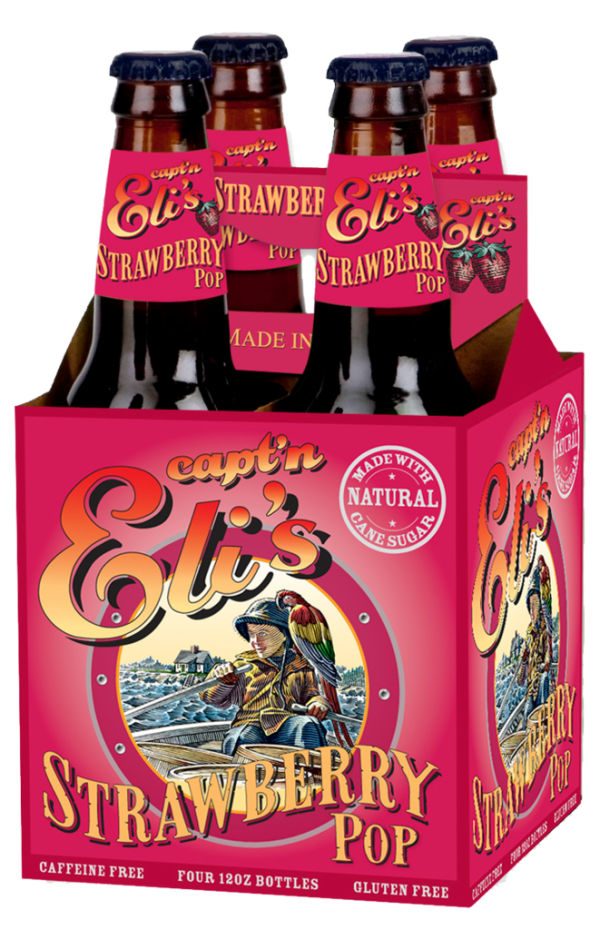 CAPTAIN E: Soda Strawberry 4 Pack, 48 fo For Sale