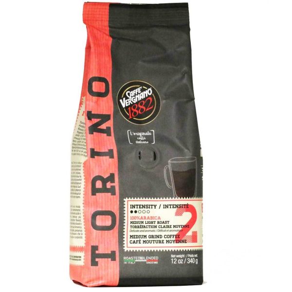 CAFE VERGNANO: Coffee Ground Drip Torino, 12 oz For Sale