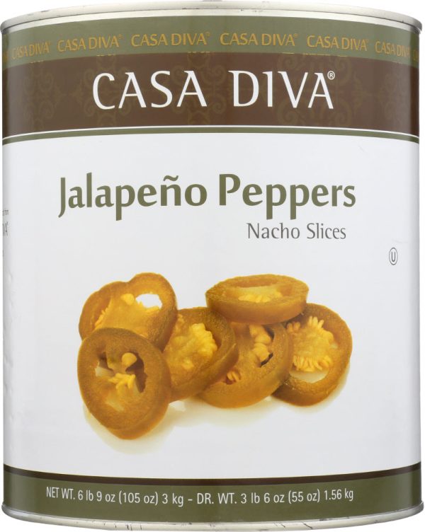 CASA DIVA: Jalapeno Pepper Sliced, 105 oz on Sale