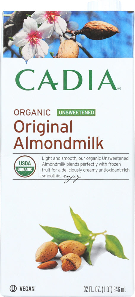 CADIA: Organic Original Unsweetened Almondmilk, 32 fo Online Hot Sale