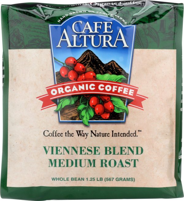 CAFE ALTURA: Coffee Bean Viennese Blend Organic Coffee, 1.25 lb For Sale