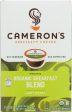 CAMERONS COFFEE: Breakfast Blend Organic Coffee 12 packets, 4.33 oz on Sale