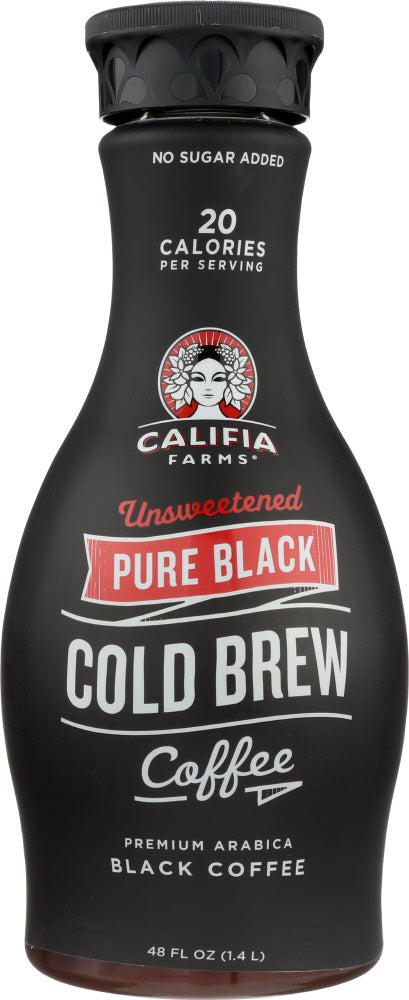 CALIFIA: Pure Black Cold Brew Coffee Unsweetened, 48 oz Online now