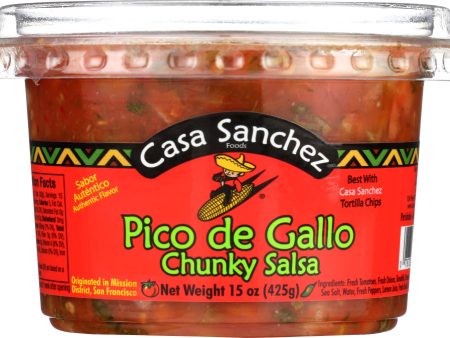 CASA SANCHEZ FOODS: Pico de Gallo Chunky Salsa, 15 oz For Sale