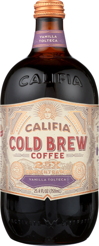 CALIFIA: Concentrated Cold Brew Coffee Vanilla Tolteca, 25.4 oz For Sale