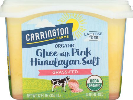 CARRINGTON FARMS: Ghee with Pink Himalayan Salt Organic, 12 oz Supply