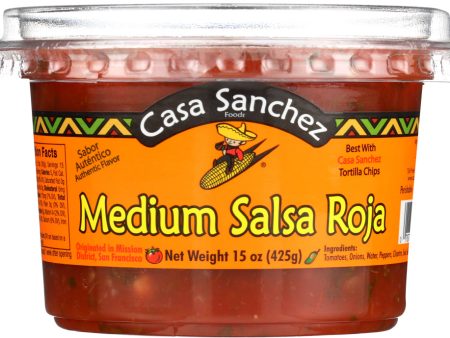 CASA SANCHEZ FOODS: Medium Salsa Roja, 15 oz Cheap