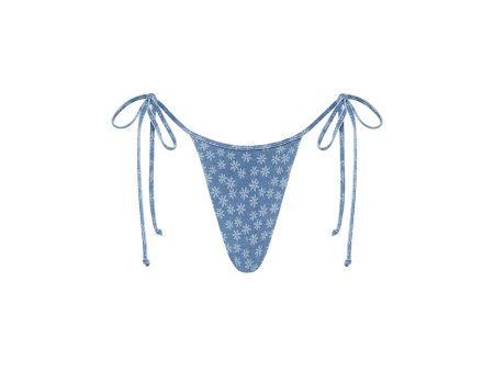 Micro Thong Tie Side Bikini Bottom - Daisy Denim Sale