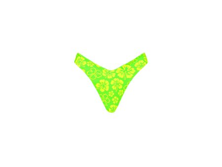 Y Cheeky Bikini Bottom - Aloha Lime Sale