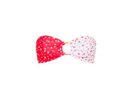 Strapless Bandeau Bikini Top - Cherry Cove For Cheap