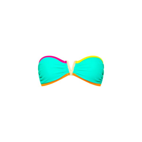 Mega V Strapless Bandeau Bikini Top - Confetti Discount