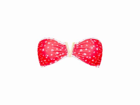 Mega V Strapless Bandeau Bikini Top - Cherry Cove For Discount