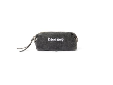 Curved Travel Pouch - Black Denim Sale