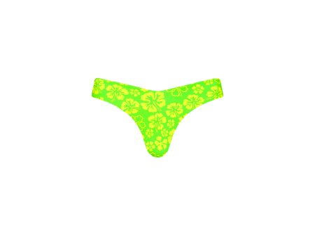 Cheeky V Bikini Bottom - Aloha Lime For Discount