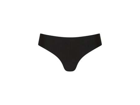 Mid-Rise Brazilian Bikini Bottom - Moonlight Black Sale