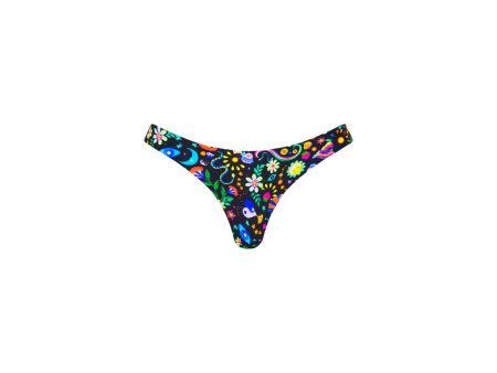 Minimal Full Coverage Bikini Bottom - Midnight Drive For Sale