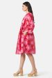 Flowering Pink Jacquard Dress Cheap