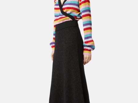 A-Line Lurex Knit Skirt Online Sale