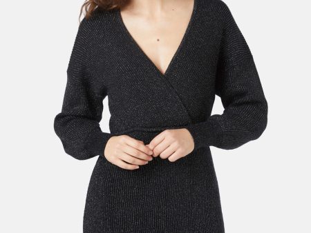 Ribbed Knit Wrap Dress For Cheap