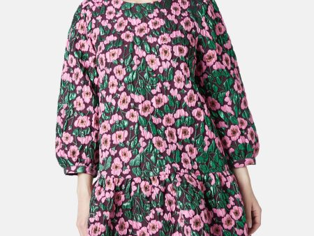 Wild Roses Jacquard Dress Cheap